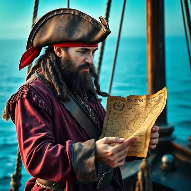 Portada del libro de la historia titulada: El Pirata y el Mapa del Tesoro