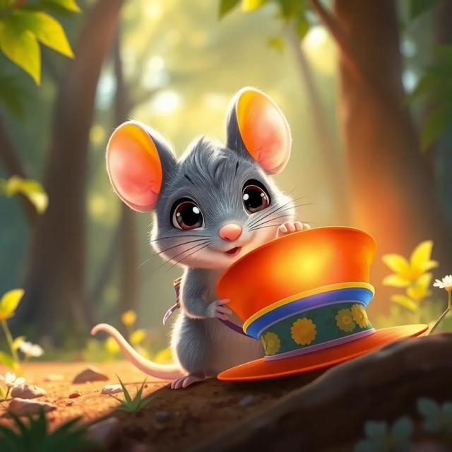 Portada del libro de la historia titulada: El ratón y su sombrero mágico