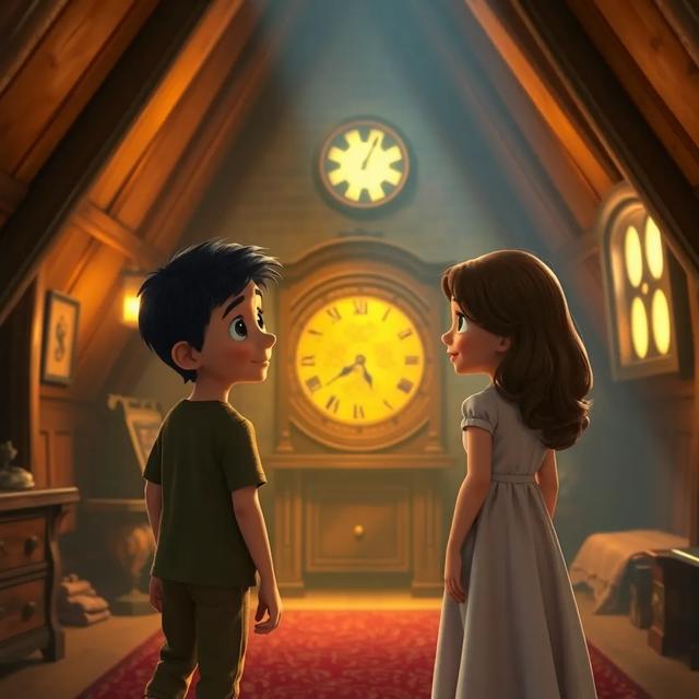 Portada del libro de la historia titulada: El Reloj Mágico de los Hermanos