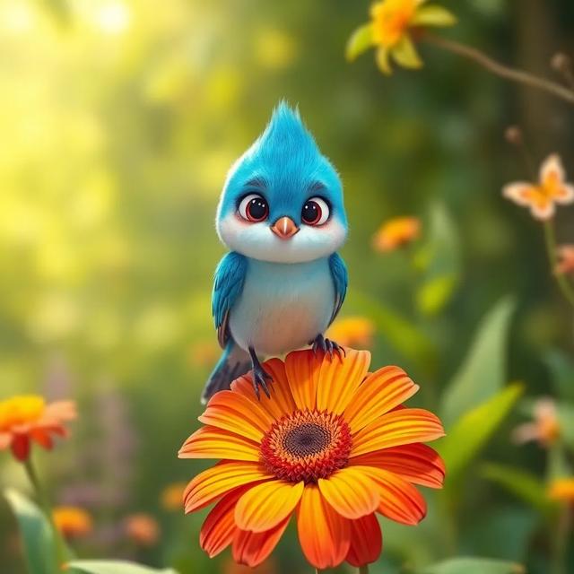 Portada del libro de la historia titulada: El viaje del pajarito que quería cantar