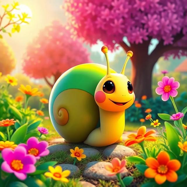 Portada del libro de la historia titulada: El viaje del pequeño caracol