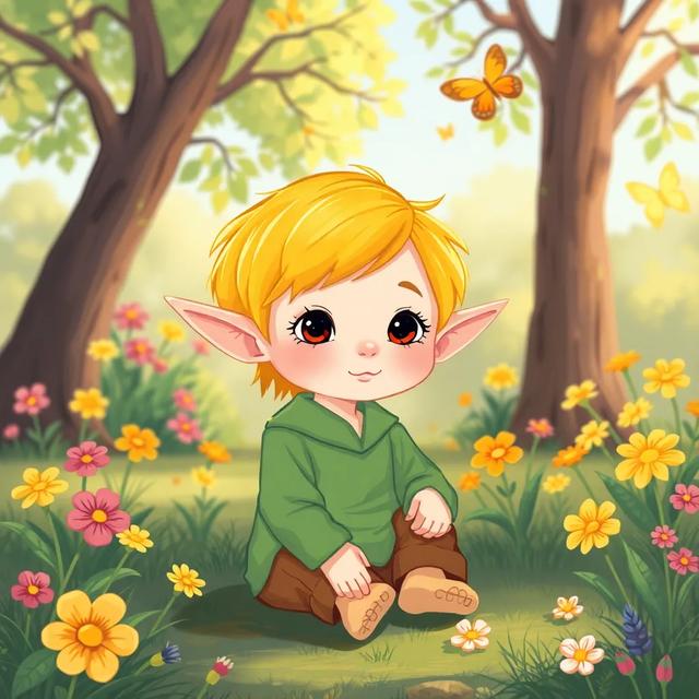 Book cover of the story titled: Eli the Shy Elf