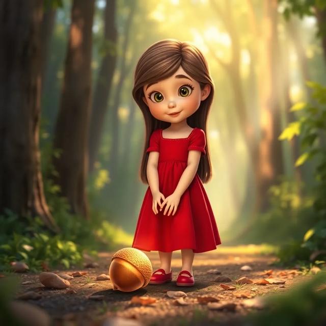 Book cover of the story titled: Gina and the Golden Acorn