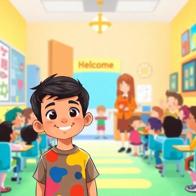 Book cover of the story titled: Hamad's First Day in KG 2