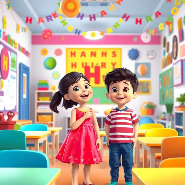 Book cover of the story titled: Hanan and Hamza's Super H Adventure
