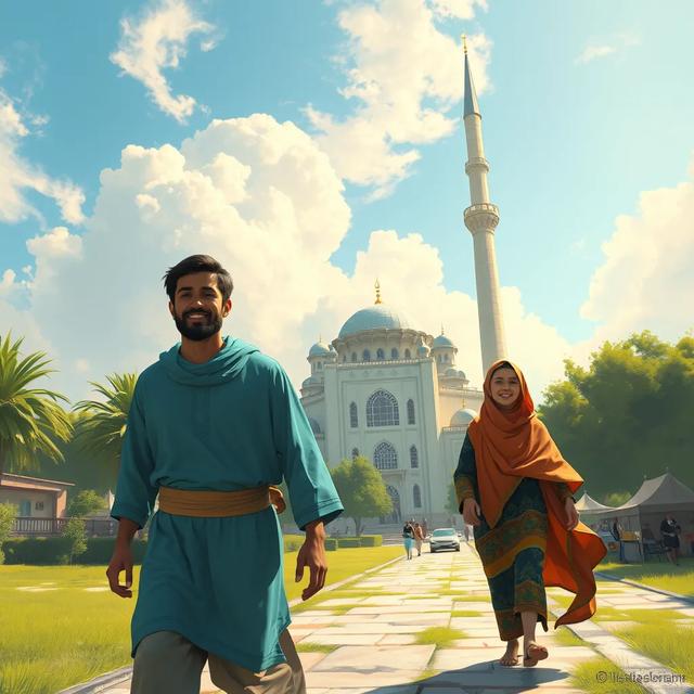 Book cover of the story titled: Ishmael and Sara's Mosque Adventure