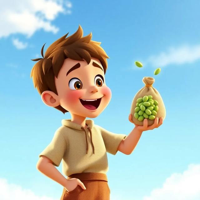 Book cover of the story titled: Jack and the Magical Beanstalk
