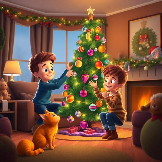 Book cover of the story titled: Jacob and Elliot's Magical Christmas