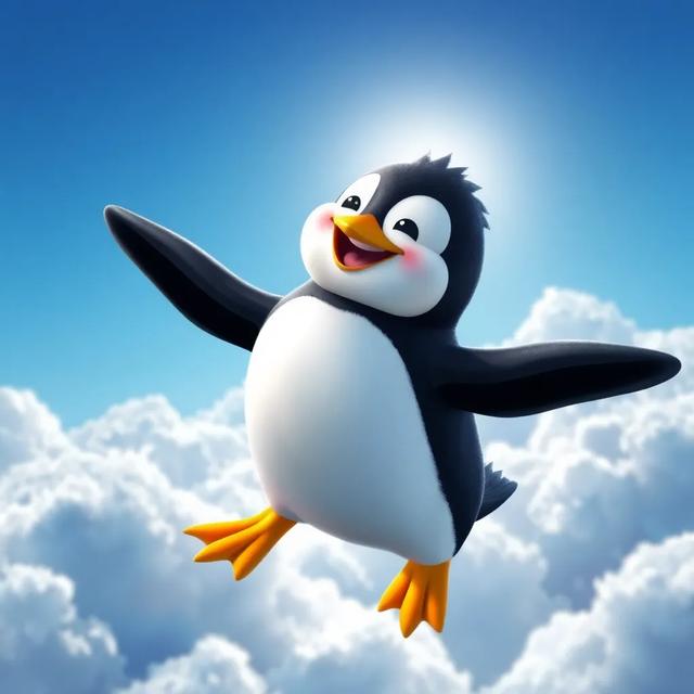 Capa do livro da história intitulada: James, o Pinguim Voador