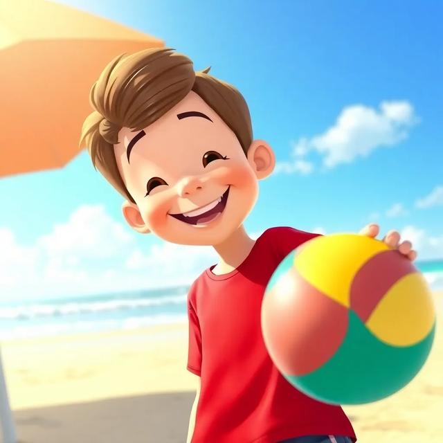Book cover of the story titled: James's Day at the Beach