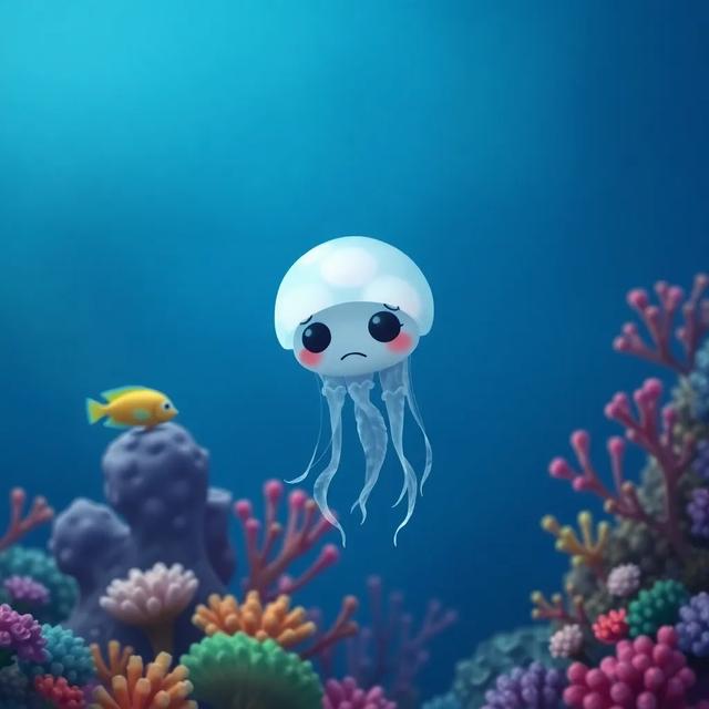 Book cover of the story titled: Jelly the Sad Jellyfish