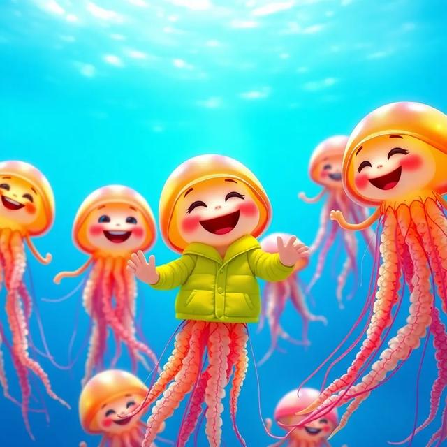 Book cover of the story titled: Jellyfish in Jackets