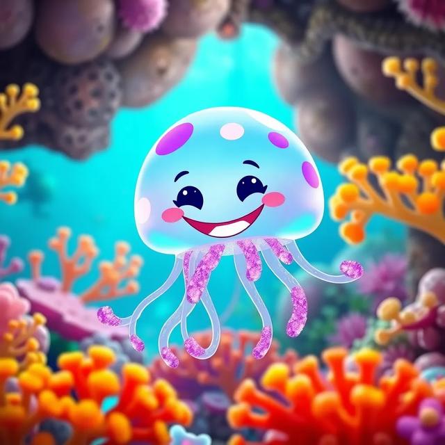 Book cover of the story titled: Jellyfish Jelly's Delicious Day