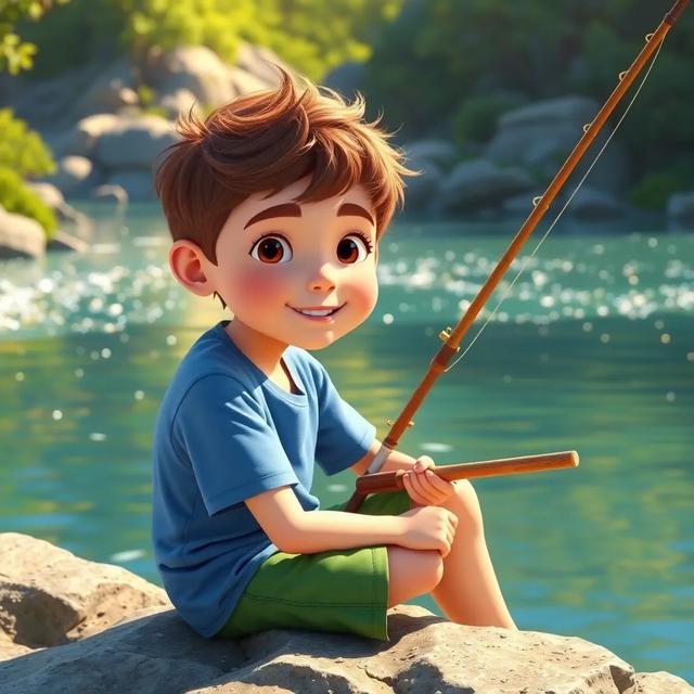 Book cover of the story titled: Justin's Fishy Adventures
