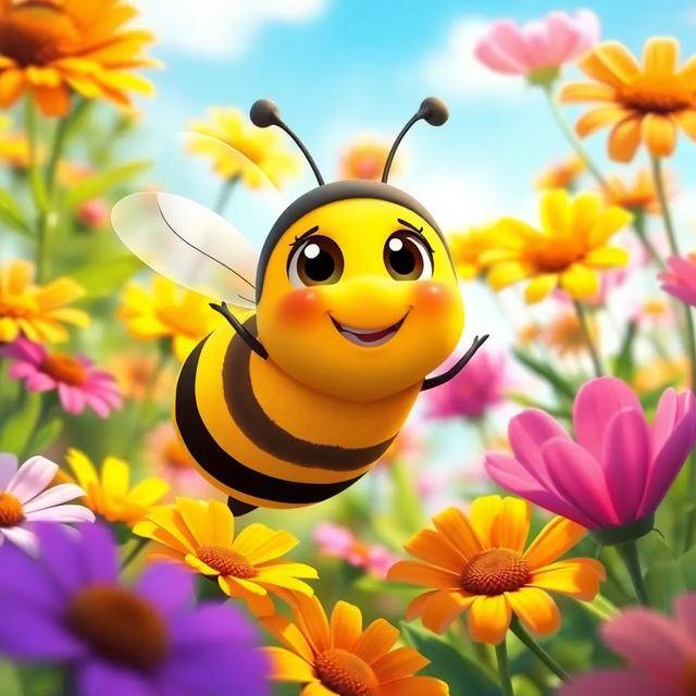 Portada del libro de la historia titulada: La abeja que soñaba con ser reina