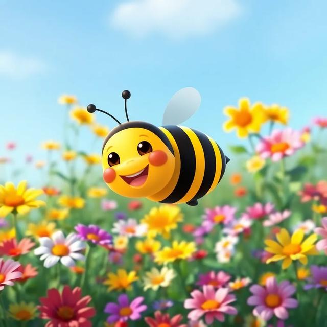 Portada del libro de la historia titulada: La abejita y la flor que no quería crecer