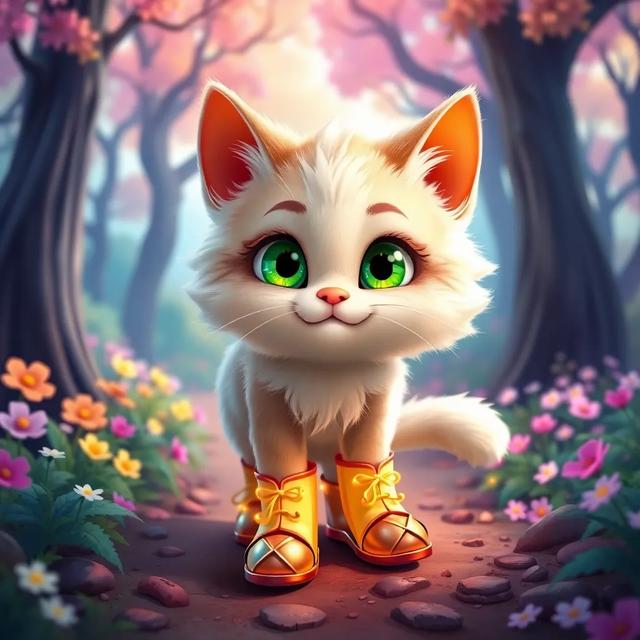 Portada del libro de la historia titulada: La aventura del gato con botas