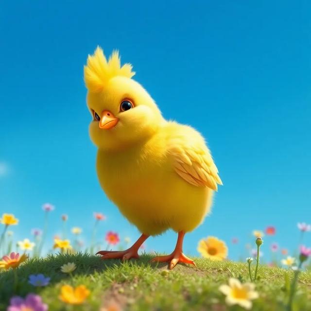 Portada del libro de la historia titulada: La aventura del pollito y la lluvia