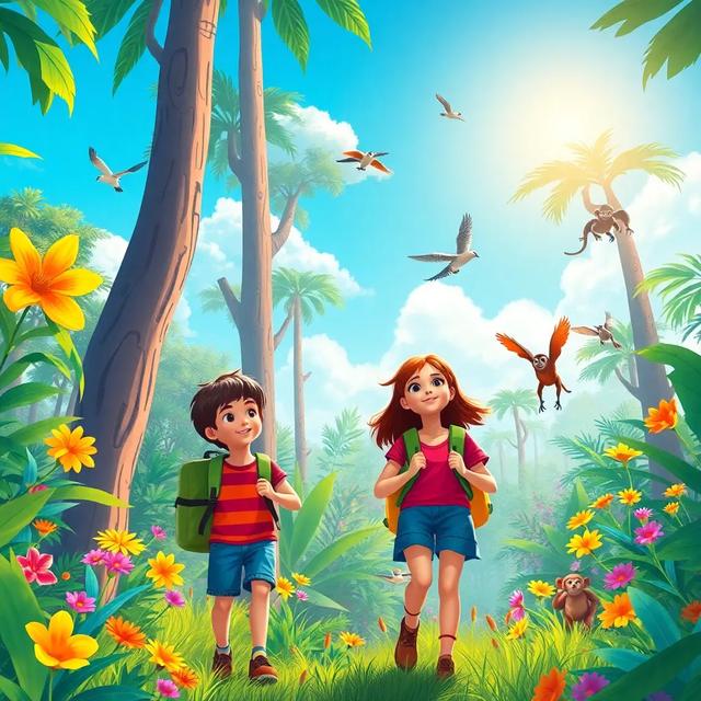 Portada del libro de la historia titulada: La Aventura en la Selva