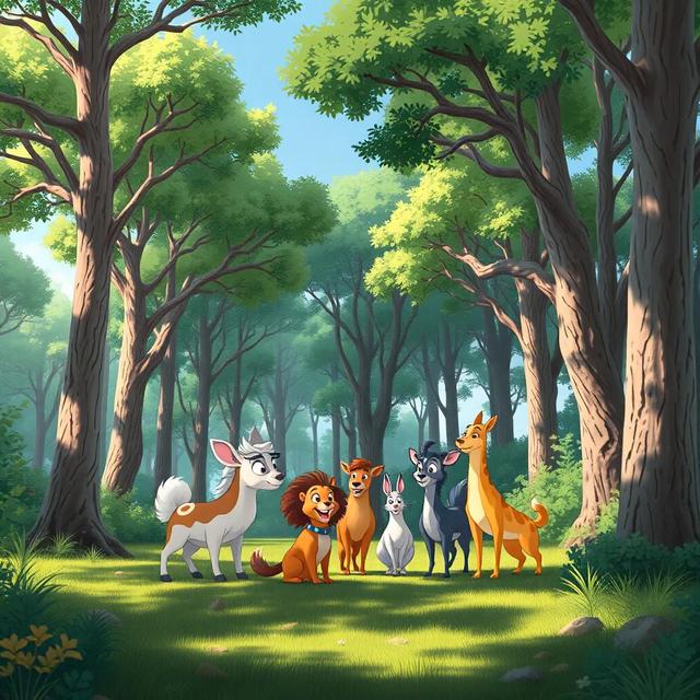 Portada del libro de la historia titulada: La carrera de los animales del bosque