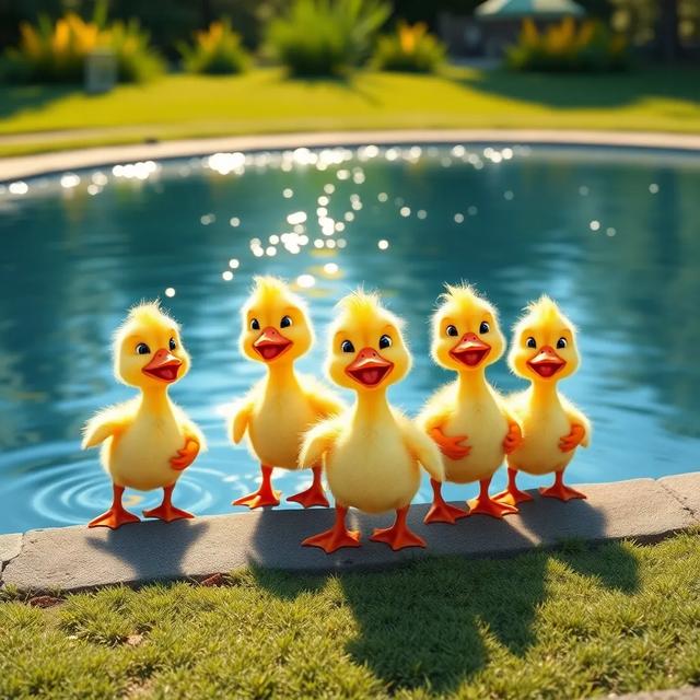 Portada del libro de la historia titulada: La carrera de los patitos