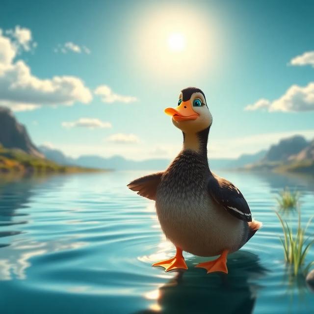 Portada del libro de la historia titulada: La fiesta de cumpleaños del pato