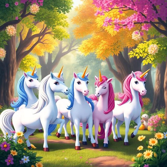Portada del libro de la historia titulada: La fiesta de los unicornios
