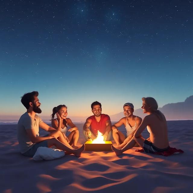 Portada del libro de la historia titulada: La fogata de los amigos