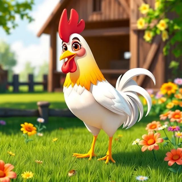 Portada del libro de la historia titulada: La gallina que puso un huevo de oro