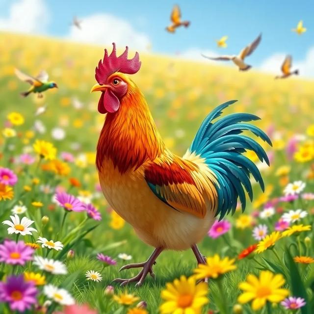 Portada del libro de la historia titulada: La gallina que quería ser poeta