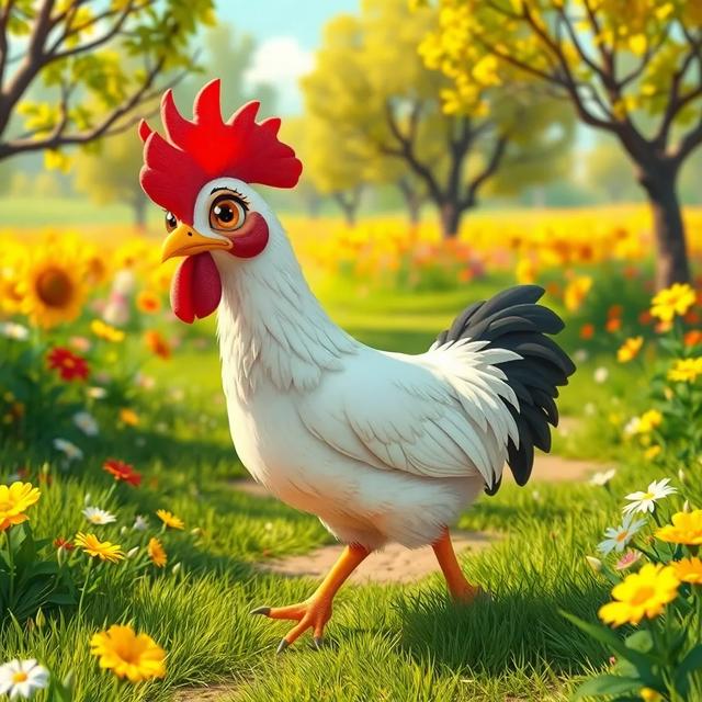 Portada del libro de la historia titulada: La gallina que quería ser poeta