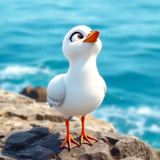 Portada del libro de la historia titulada: La gaviota que quería aprender a volar más alto