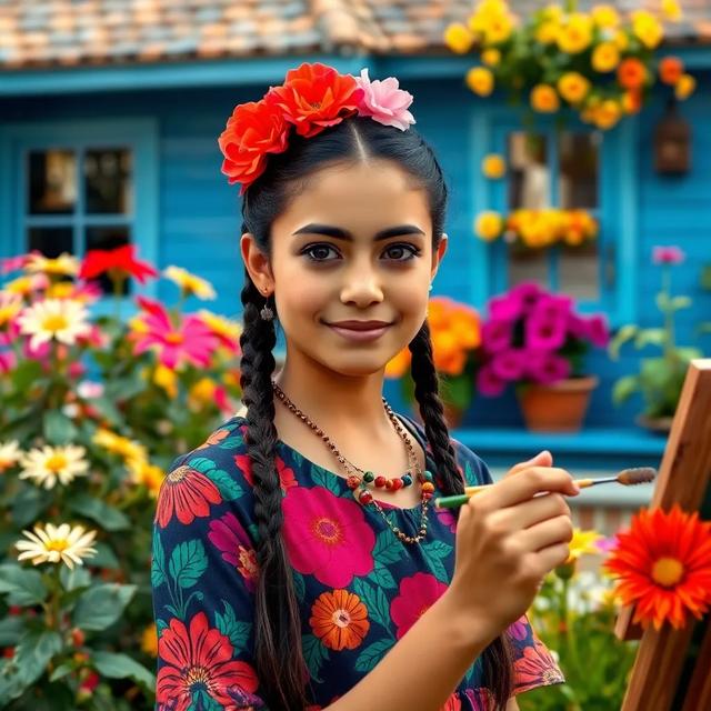 Book cover of the story titled: La Historia de Frida Kahlo