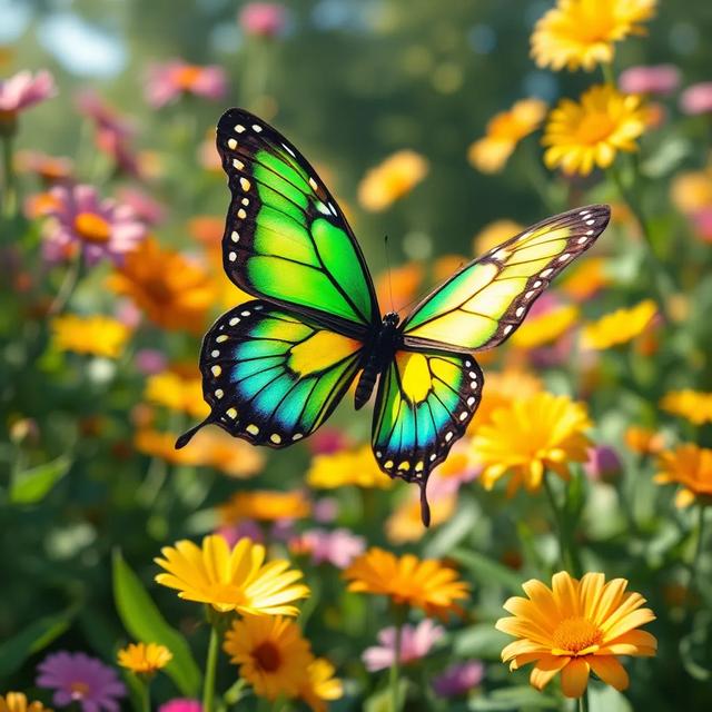 Portada del libro de la historia titulada: La Mariposa que Abrazaba Flores