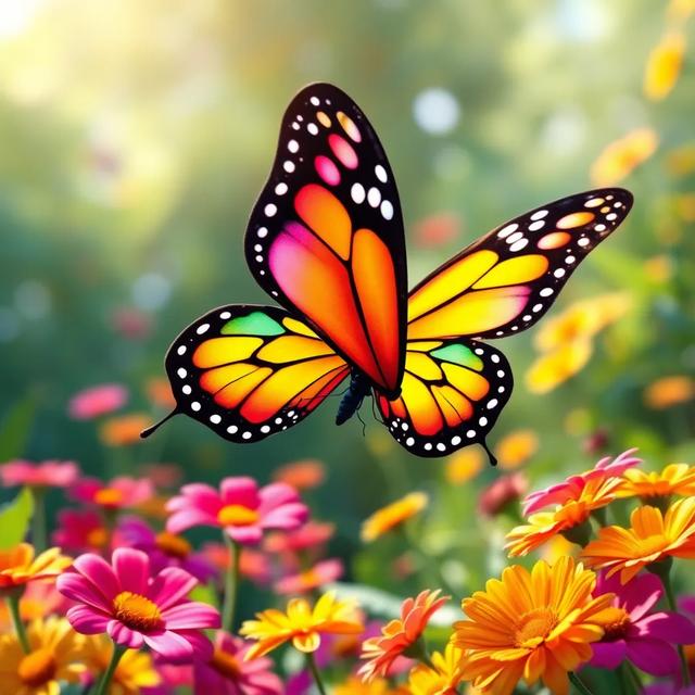 Portada del libro de la historia titulada: La mariposa que abrazaba flores