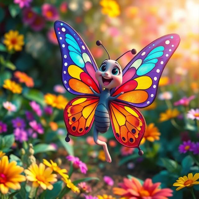 Portada del libro de la historia titulada: La mariposa que quería ser flamenca