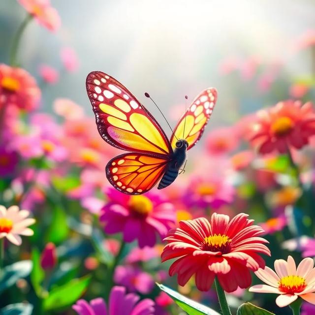 Portada del libro de la historia titulada: La mariposa que quería volar más alto