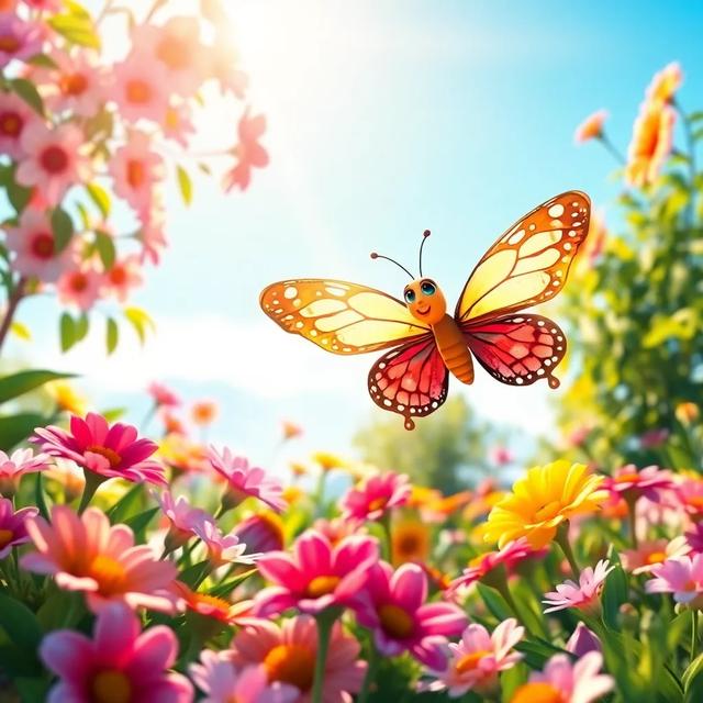 Portada del libro de la historia titulada: La mariposa y el día de las sorpresas