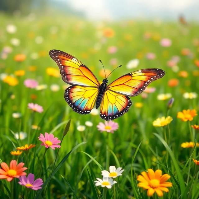 Portada del libro de la historia titulada: La mariposa y el jardín encantado