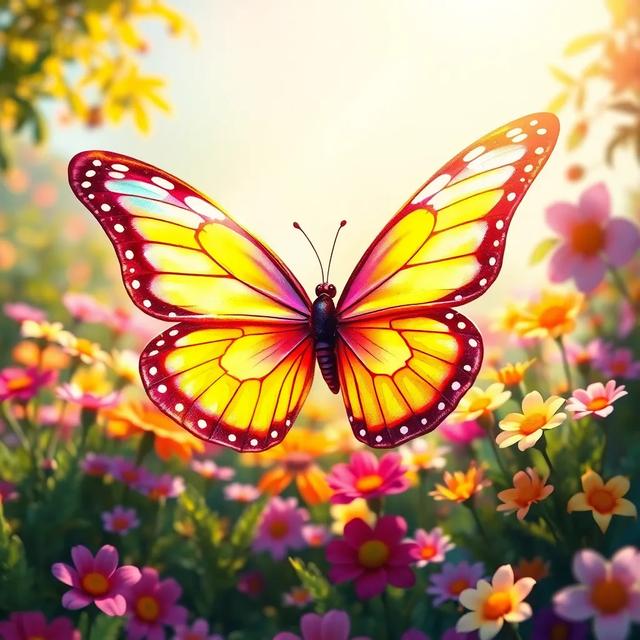 Portada del libro de la historia titulada: La mariposa y la flor