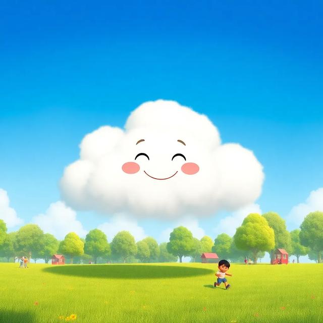 Portada del libro de la historia titulada: La nube que quería llover