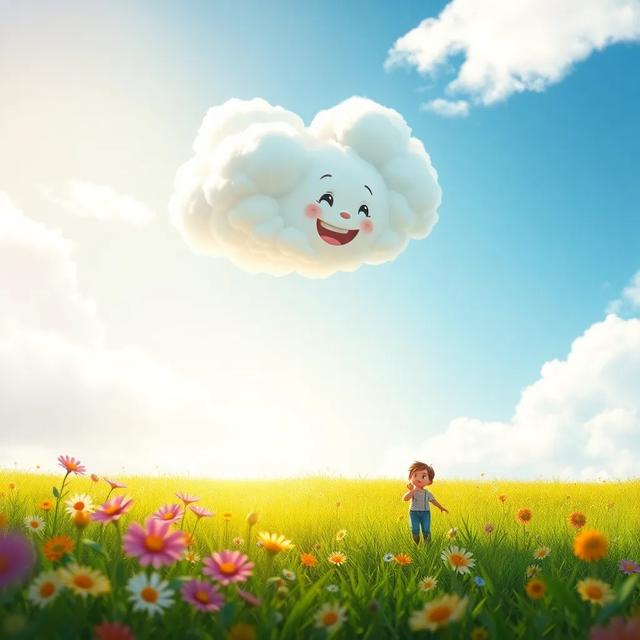 Portada del libro de la historia titulada: La nube viajera y su paseo