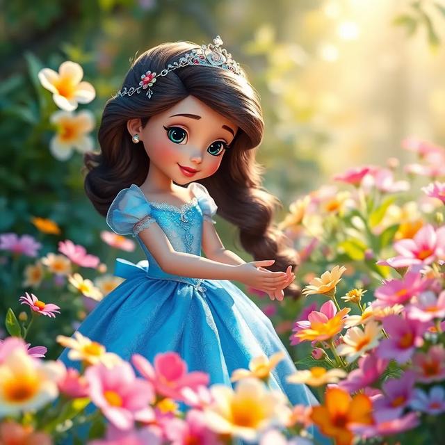 Portada del libro de la historia titulada: La princesa que amaba las flores