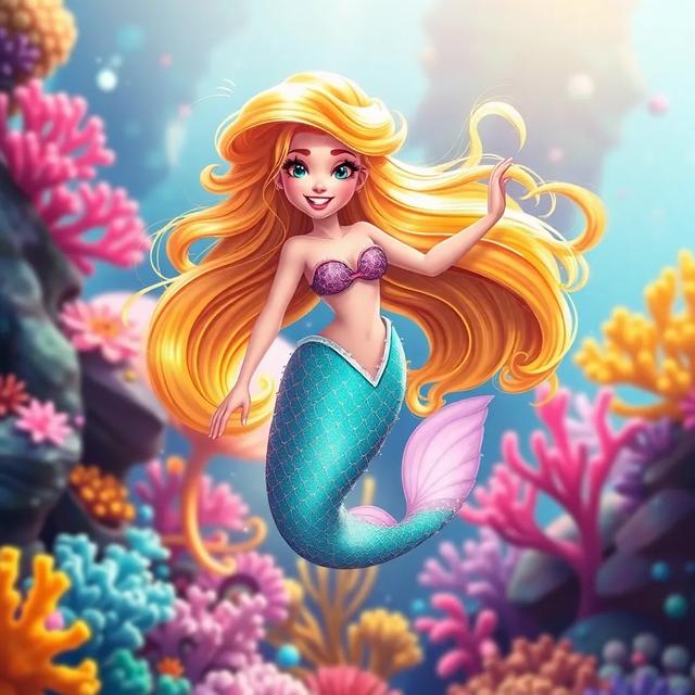 Portada del libro de la historia titulada: La sirena y el tesoro del mar