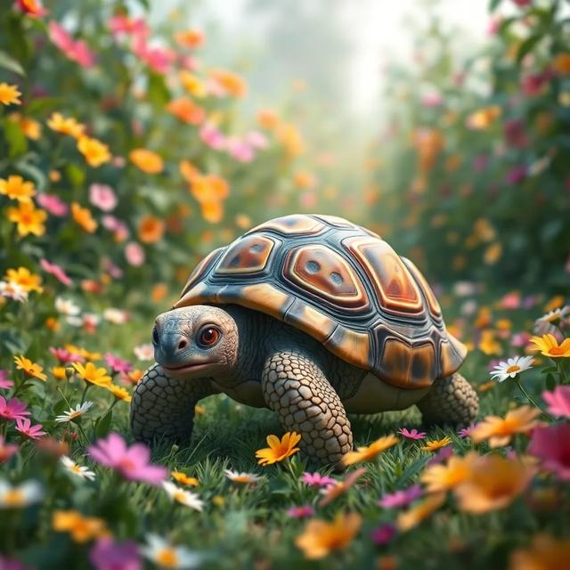Portada del libro de la historia titulada: La tortuga y la mariposa
