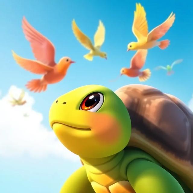 Portada del libro de la historia titulada: La tortuga y su sueño de volar