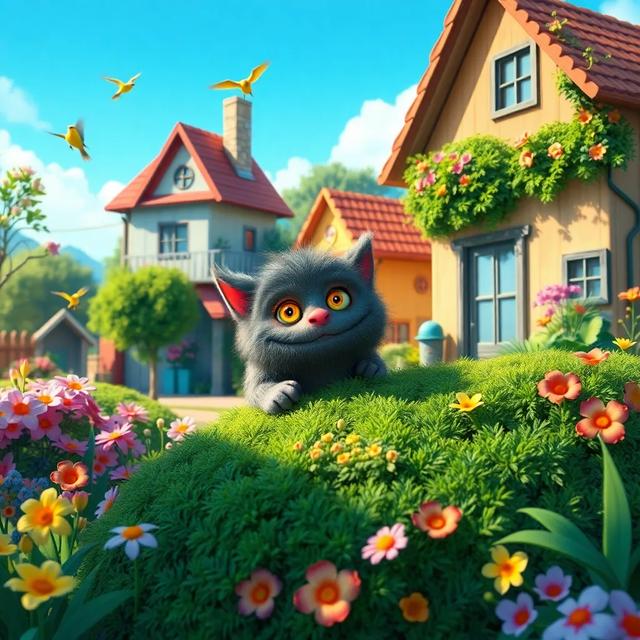 Book cover of the story titled: Labubu the Grumpy Villain