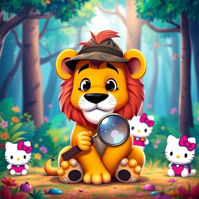 Book cover of the story titled: Leo el León Detective