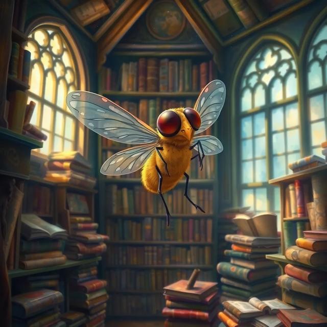 Portada del libro de la historia titulada: Librusar, la Mosca Librera
