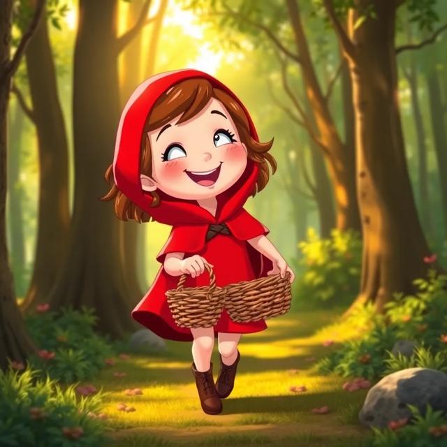 Book cover of the story titled: Little Red Riding Hood